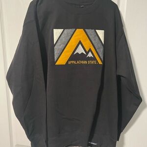 Appalachian State Black Crewneck Sweatshirt with Gold Graphic